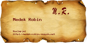Medek Robin névjegykártya